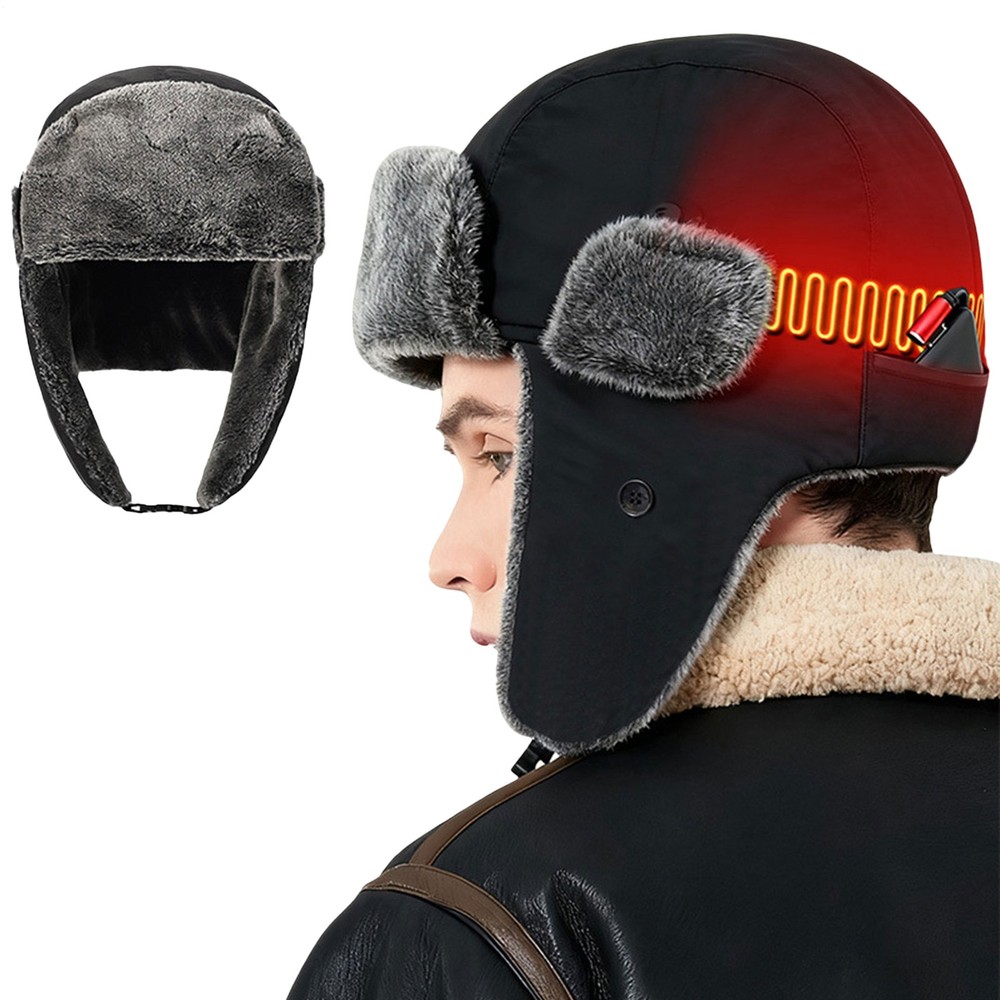 Winter Hat USB-Powered Warm Headgear Windproof Thermal Ear Protection Hat