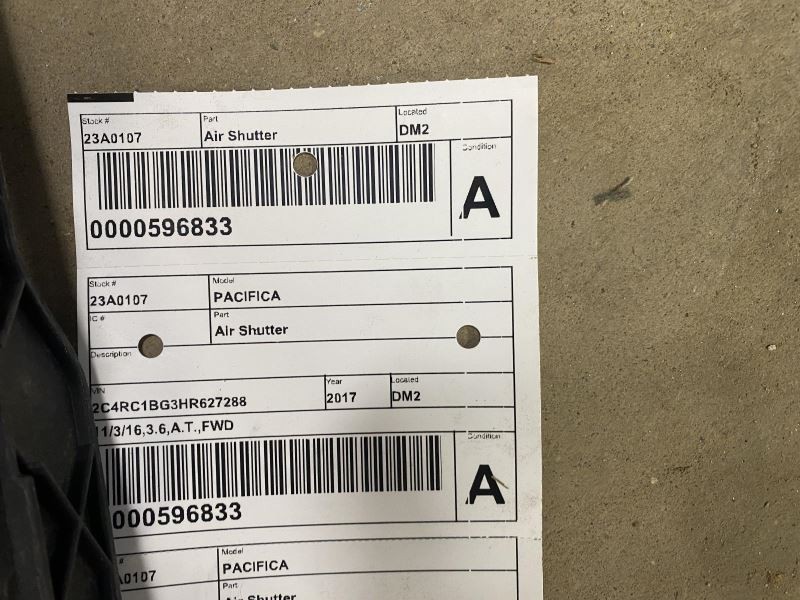 PACIFICA 2017 Air Shutter 1656281
