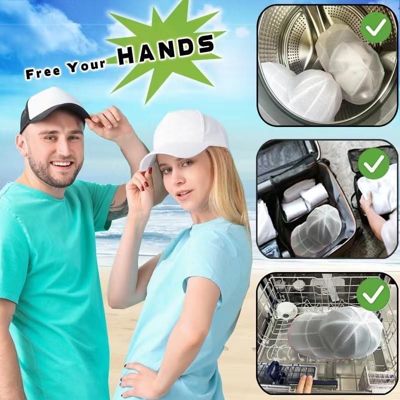 Elegant 2-Pack Hat Washer Cage for Washing Machine - Cap Cleaner & Protector