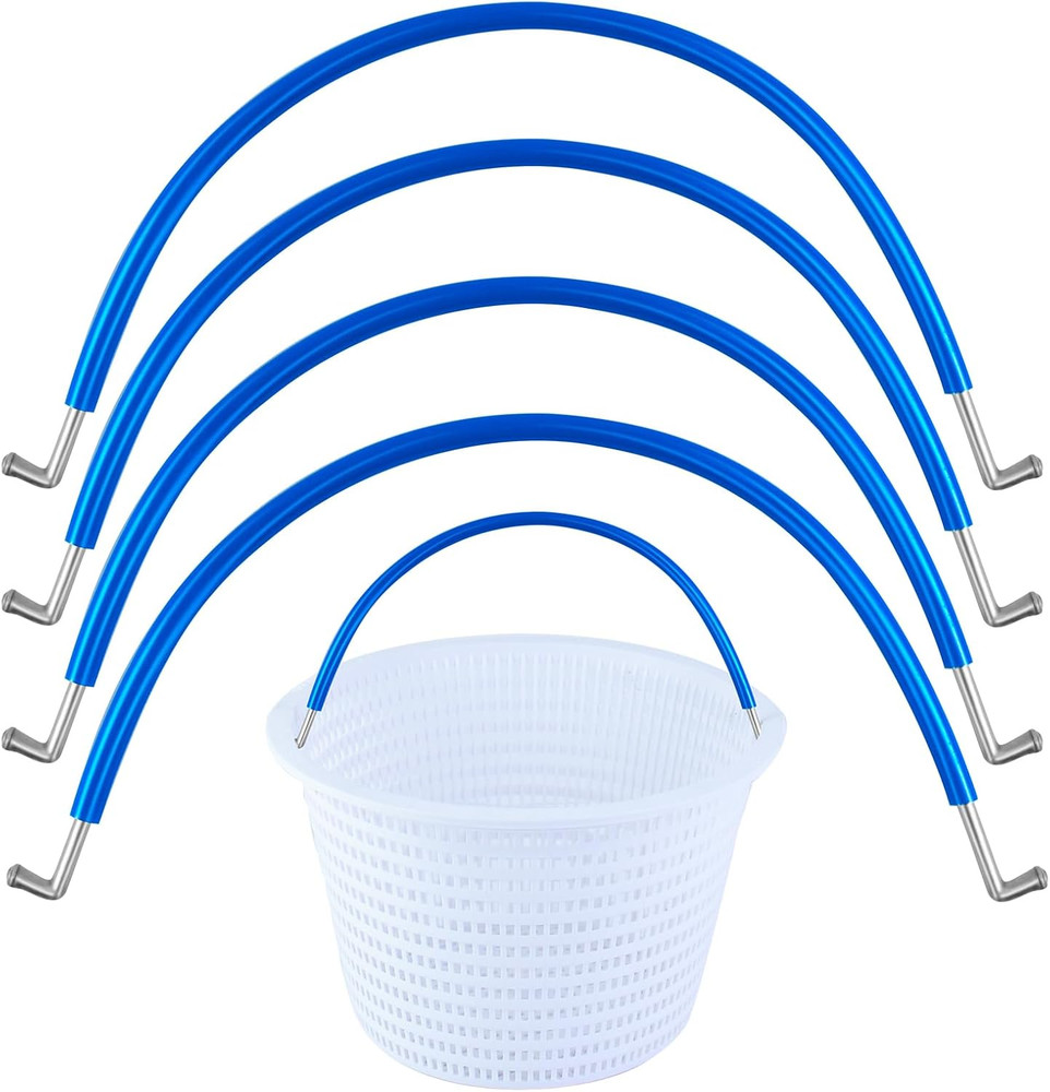 4PCS Pool Skimmer Basket Handle Replacement, Universal Swimming Pool Skimmer Fil