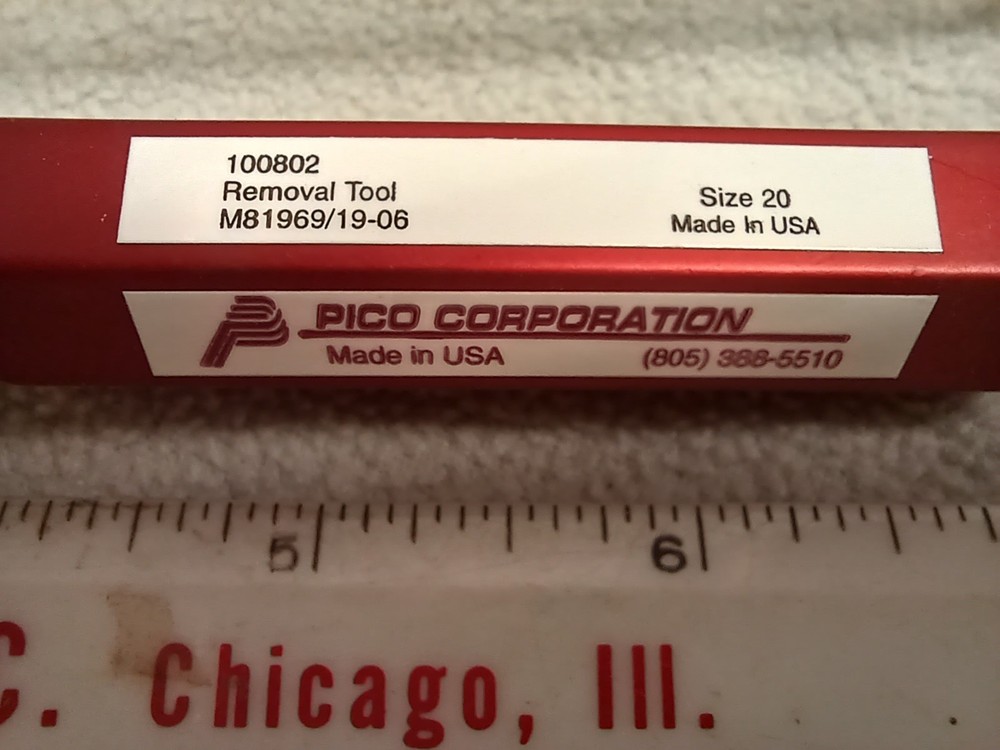 100802 Pico Removal Tool Size 20 M81969/19-06, Color Red