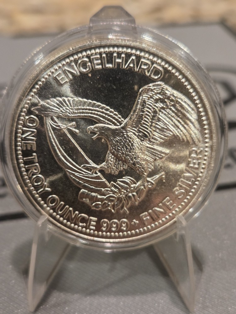 1987 1 oz Silver Round - Engelhard Prospector (Eagle Reverse)