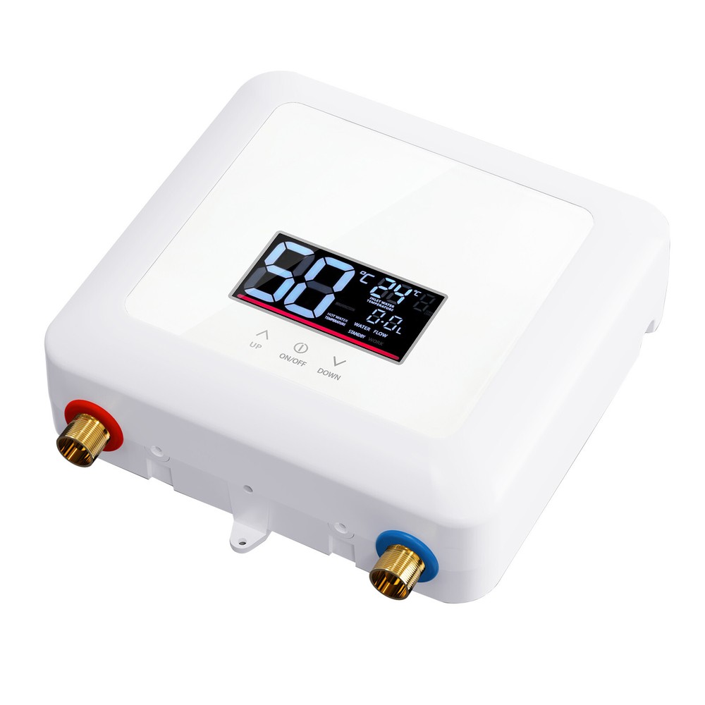 110V Instant Electric Tankless Water Heater Under Sink LED Water Boiler 5500W