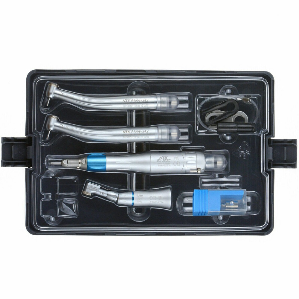 Dental High Speed & Low Speed Handpiece Set Push Button Type M4 4 Hole US STOCK