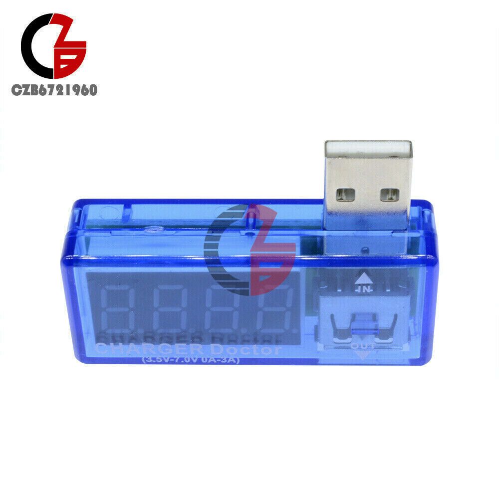 Digital Dual LED 5V USB Current Voltage Meter Voltmeter Power Ammeter Detector