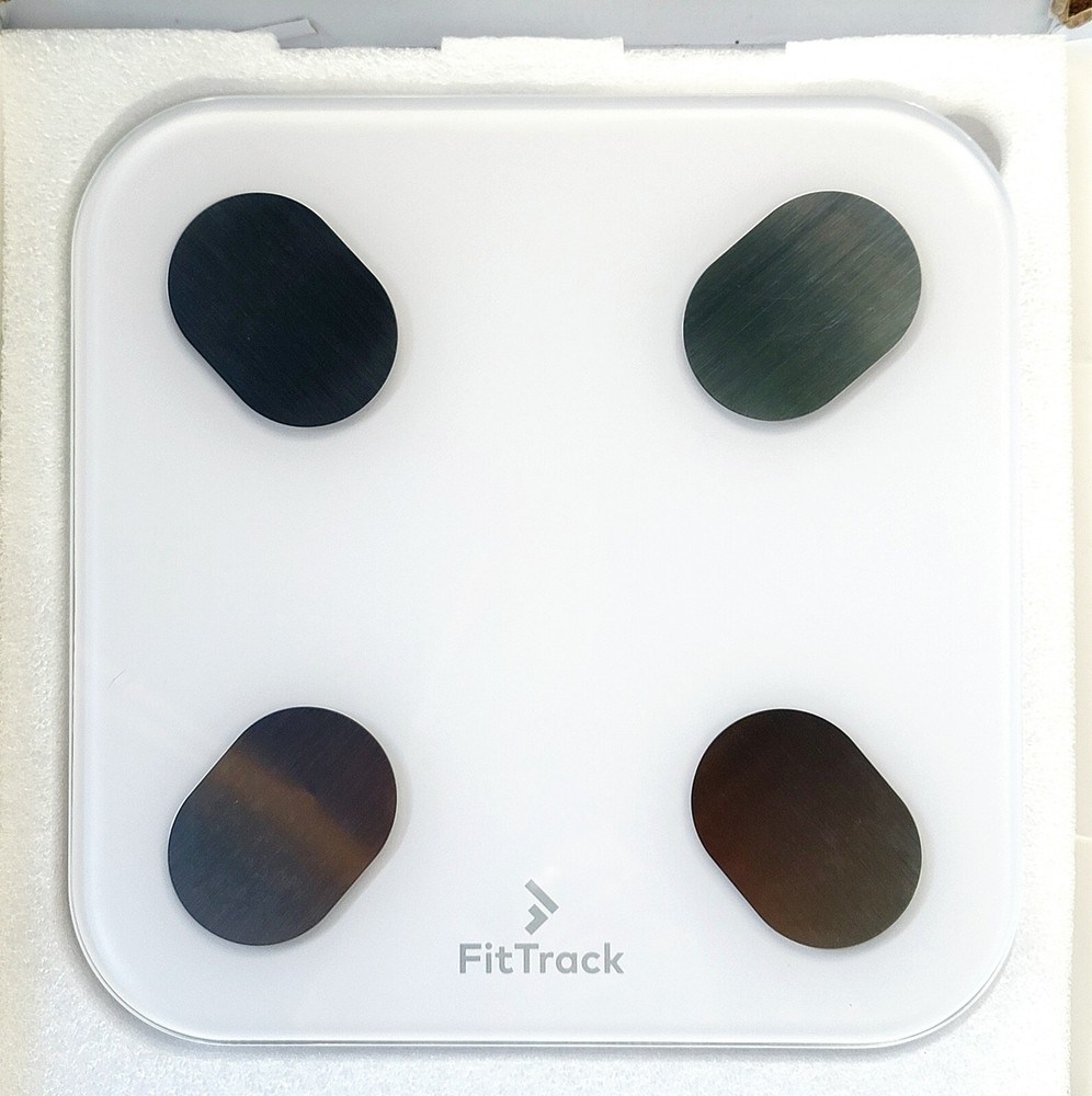 FitTrack Smart Full Body Composition SCALE The Dara BMI Digital Bluetooth White