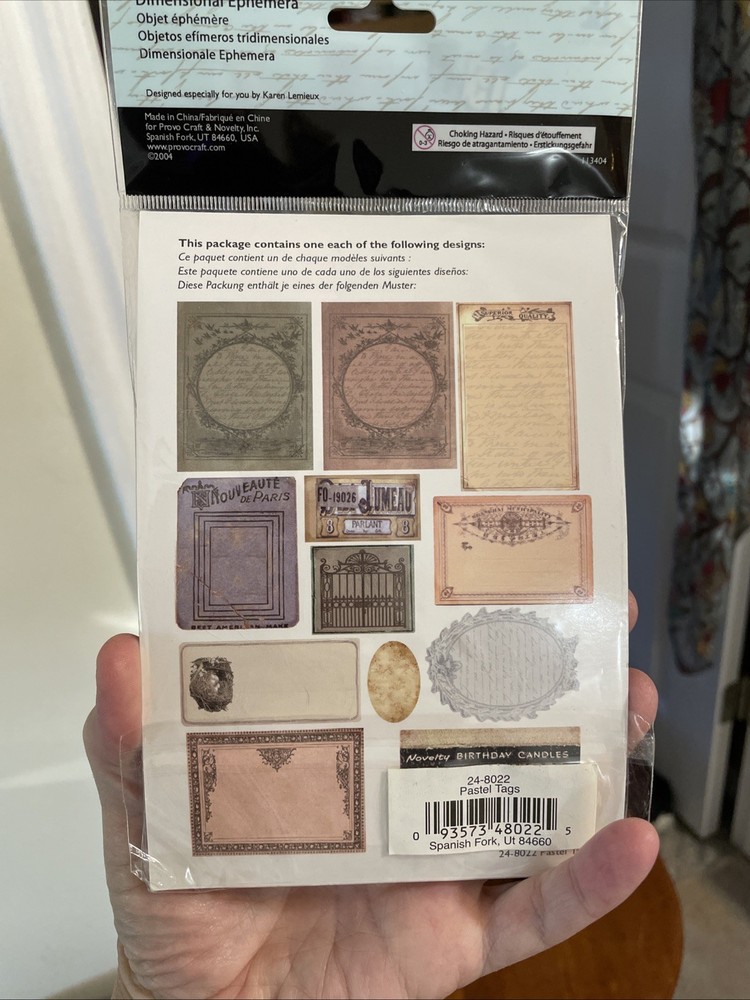 Provo Craft Etcetera Dimensional Ephemera - 12 Pieces - NIP