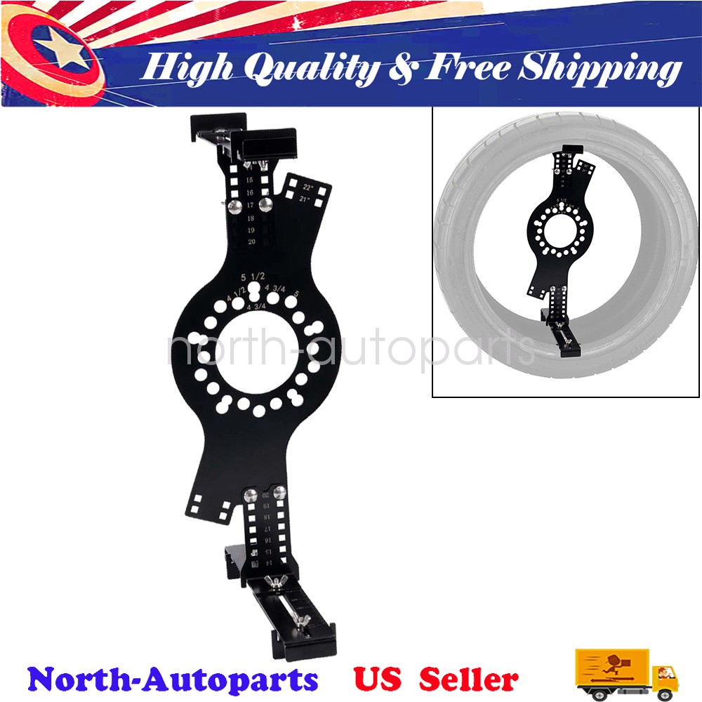 14"-22" diameters & 7"-17" widths Wheel Fitment Tool Tire Fit Testing Size 5-Lug