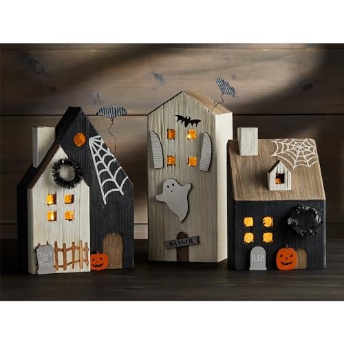 Led Wood Haunted House One Size Danger