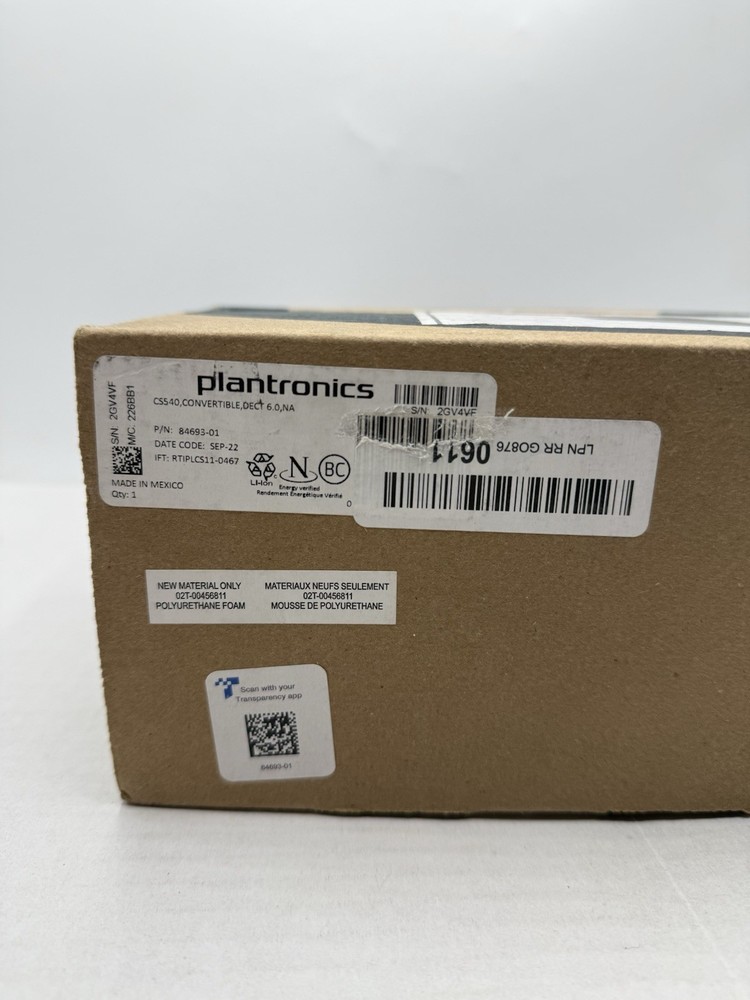 Plantronics - CS540 Wireless DECT Headset (Poly) - Single Ear (Mono) Convertible