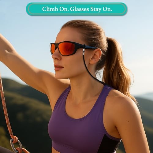 Extra Long Glasses Strap String with Secure Grip for Thick & Thin Arms -
