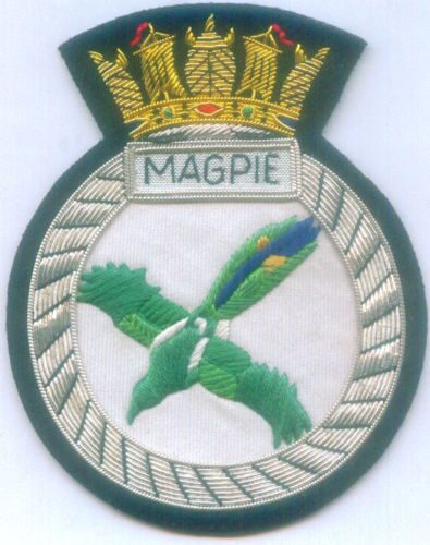 British HMS Royal Magpie RN Navy Sloop War Ship Patch Swan Class Sloop U Patrol