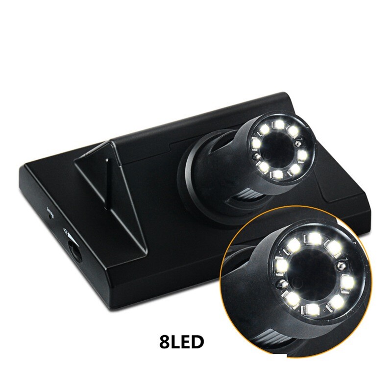 USB Digital Electronic Microscope DM4 4.3"LCD Display VGA Microscope with Stand