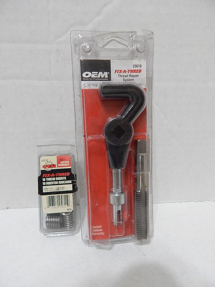 OEM 25610 FIX-A-THREAD 1/2-13 THREAD REPAIR SYSTEM WITH 9 INSERTS
