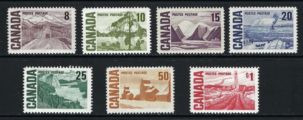 CANADA - SCOTT 461-465B - VFNH - CENTENNIAL HIGH DEFINITIVES - 1967/73