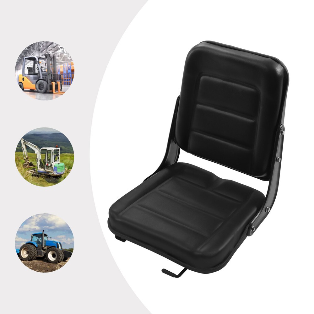 Universal Backhoe Dozer Telehandler Black Seat Tractor Suspension Seat Durable|