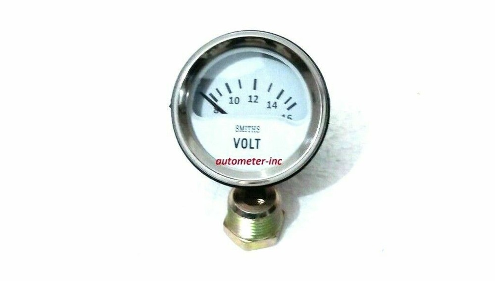 Smiths 2" / 52mm Volt Gauge White Face Chrome Bezel