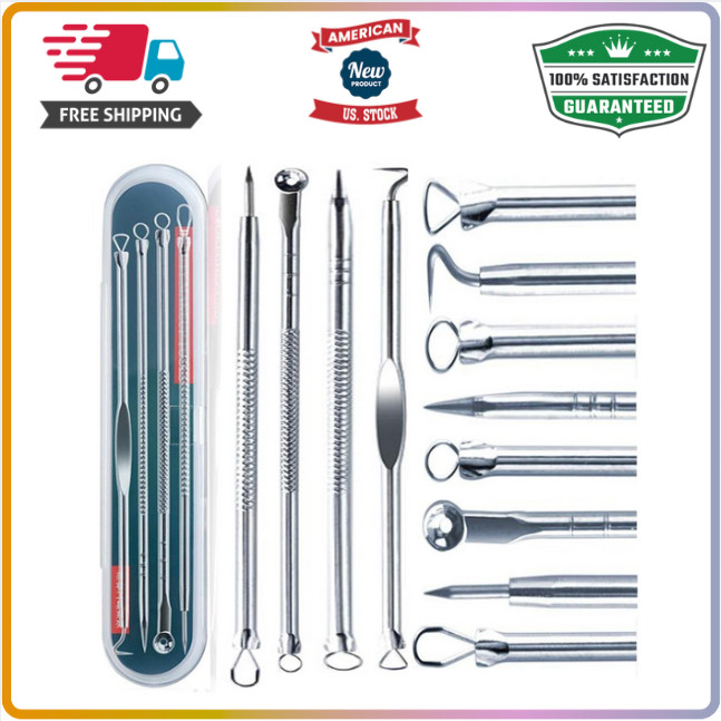 Blackhead Remover Pimple Comedone Extractor Tool Best Acne Removal Kit - Trea...