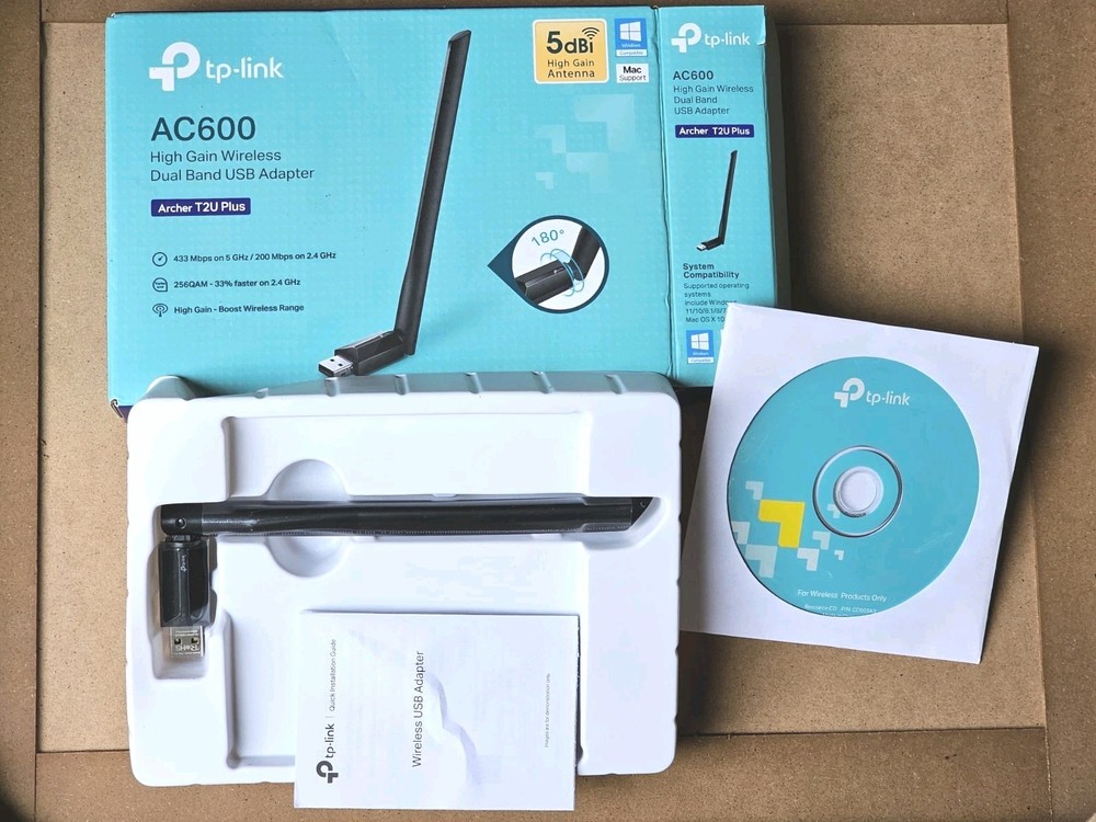 TP-Link Archer T2U Nano AC600 Wireless USB Adapter open box For Windows/MAC