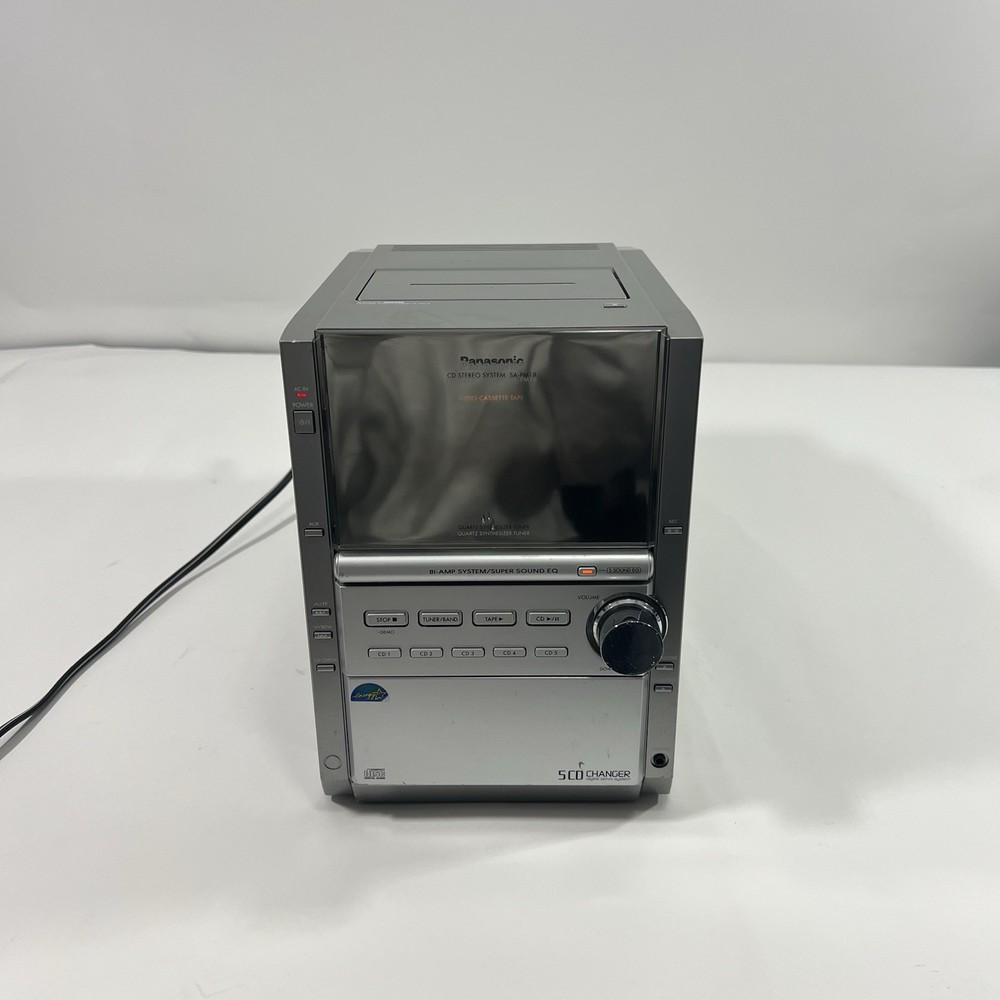 Panasonic SA-PM18 CD Stereo System 5 Disc Changer Cassette Broke