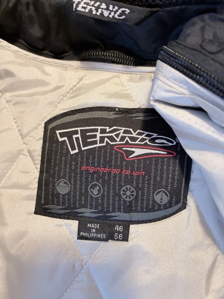 Men's TEKNIC Black Motorcycle Freeway Jacket With Armor And Liner
