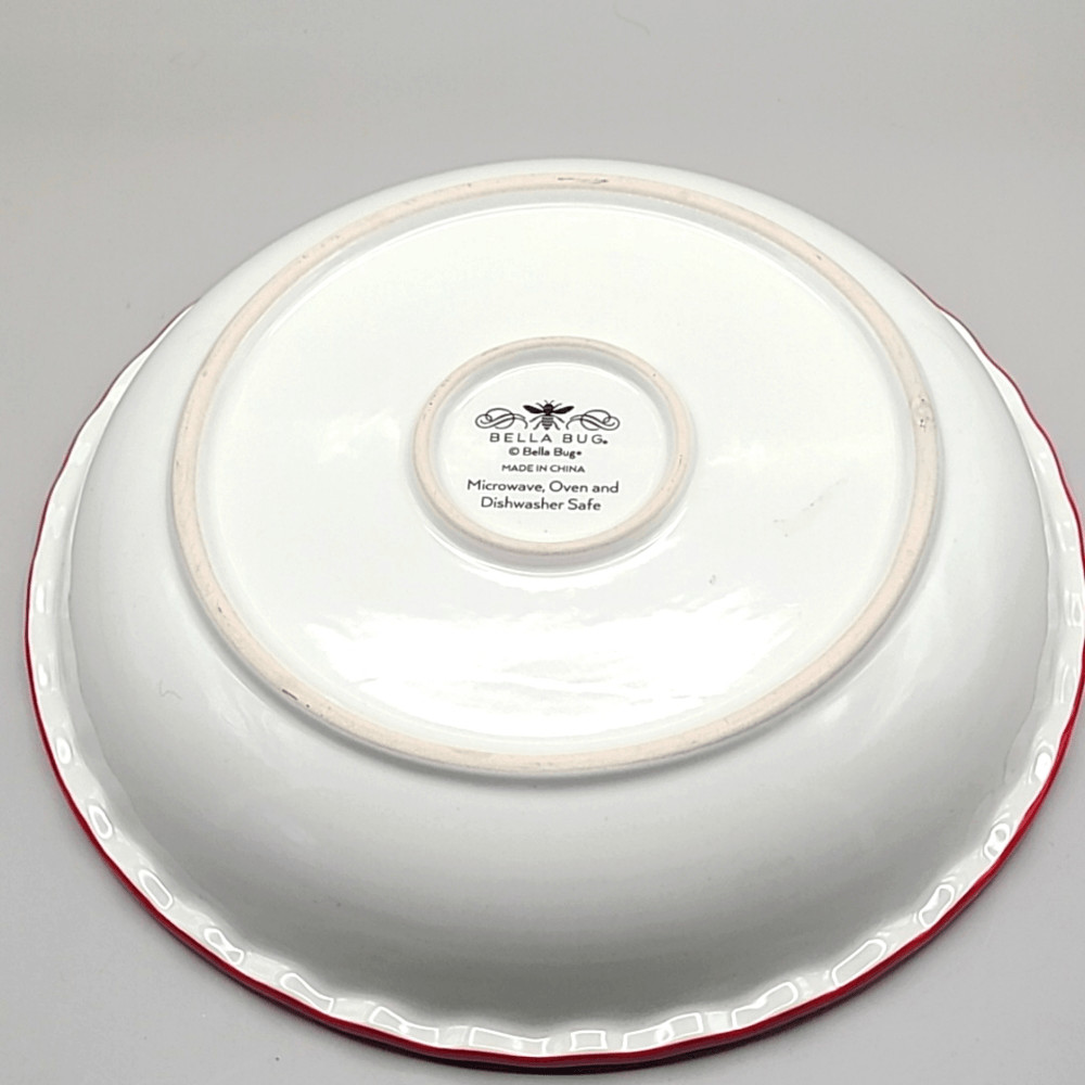 Bella Bug Ceramic Apple Pie Decorated Pie Plate