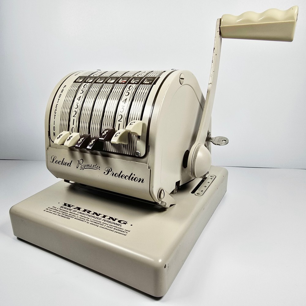 Vintage Paymaster Series X-900 CheckWriter w/ Key