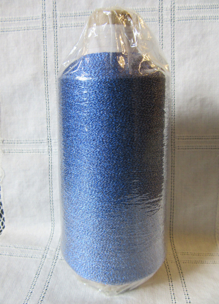 BLUE Metallic Embroidery polyester Thread Yarn Cone 250g from Kreinik