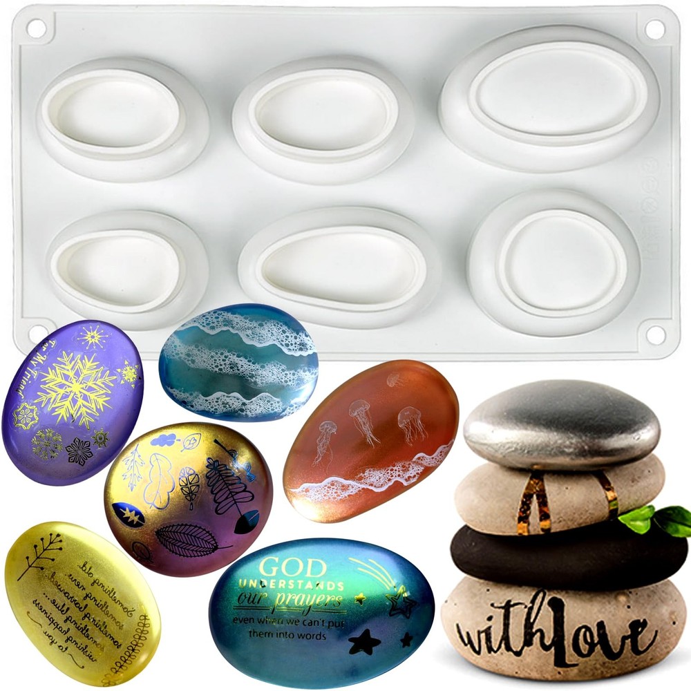 SIQINZONGWA Pebbles Molds, 3D Stone