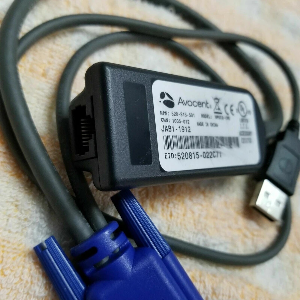 Avocent MPUIQ-VMC MergePoint KVM Switch USB Virtual Media Module Cable