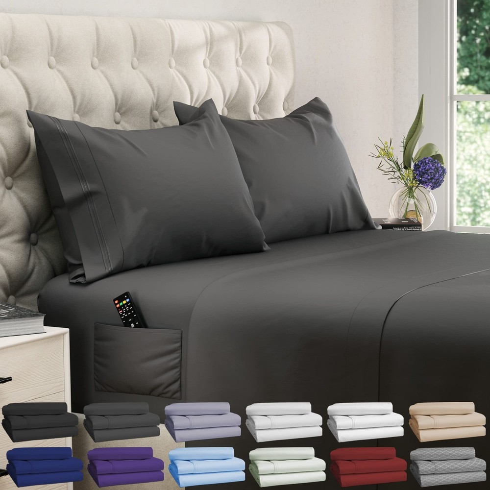 DREAMCARE King Size Sheets Set – 4 pcs Super Soft & Lightweight Cooling Sh