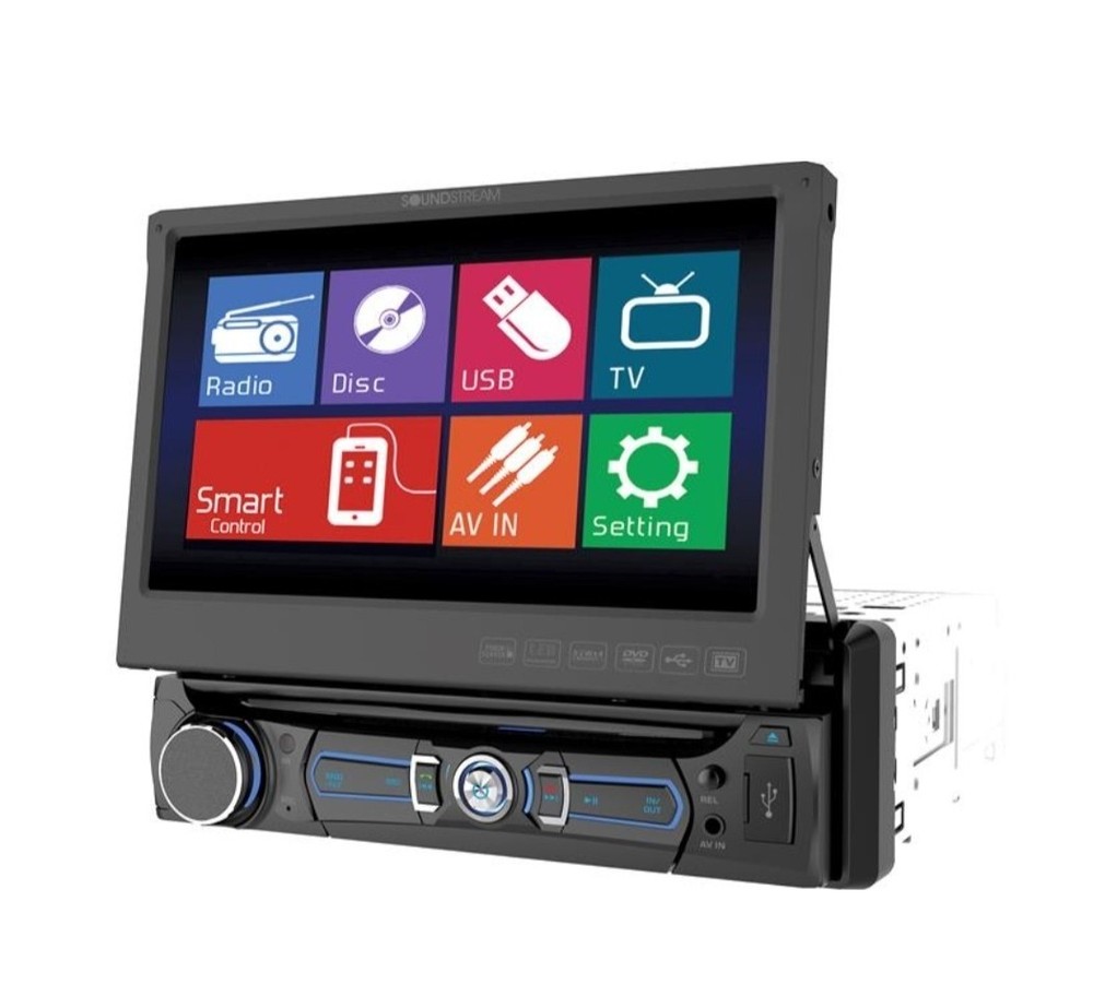 Soundstream VR-701 DVD, CD/MP3, AM/FM Receiver,  w/ 7" LCD Display