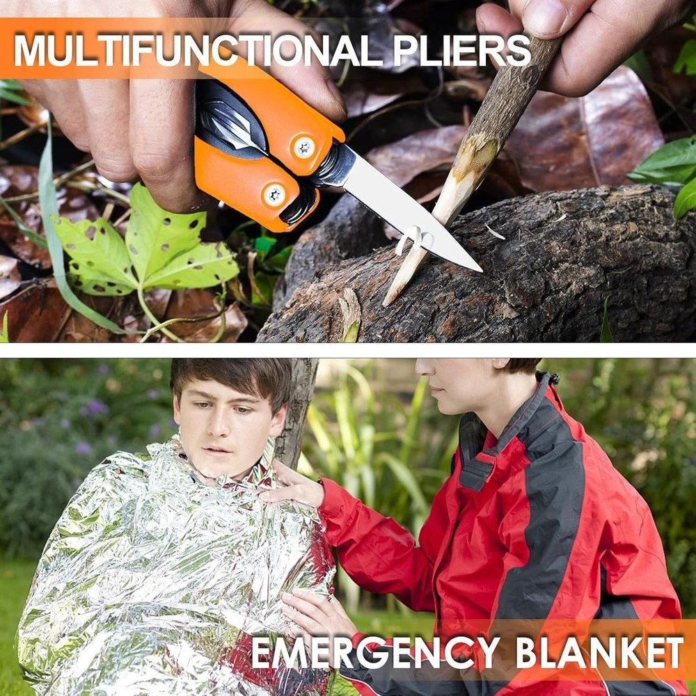 Car Emergency Kit, Emergency Roadside Assistance kit with Digital Air Compressor