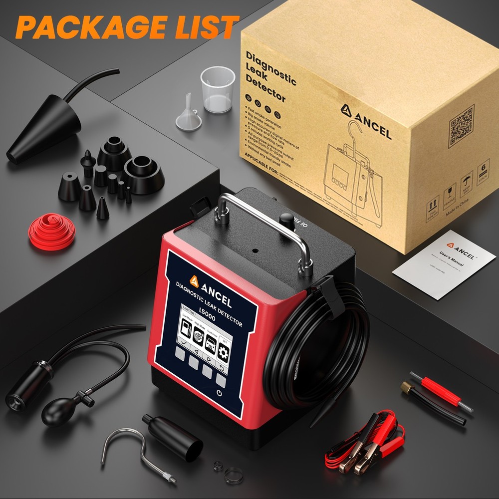 ANCEL L5000 Turbo EVAP Dual Mode Smoke Machine Leak Detector LCD Digital Display