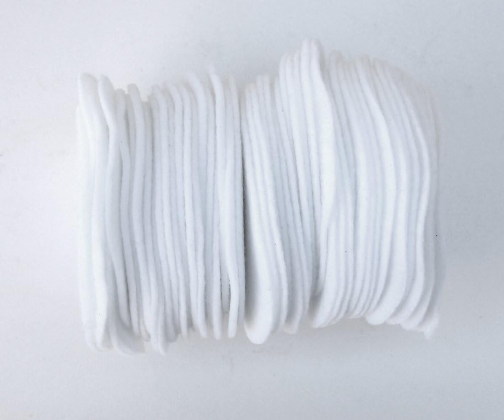 White Craft Felt Circles (2 Inch - 44pc)