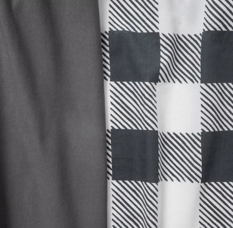 Fitted Jersey Crib Sheet - Cloud Island - Solid Gray and Grey & White Plaid 2pk