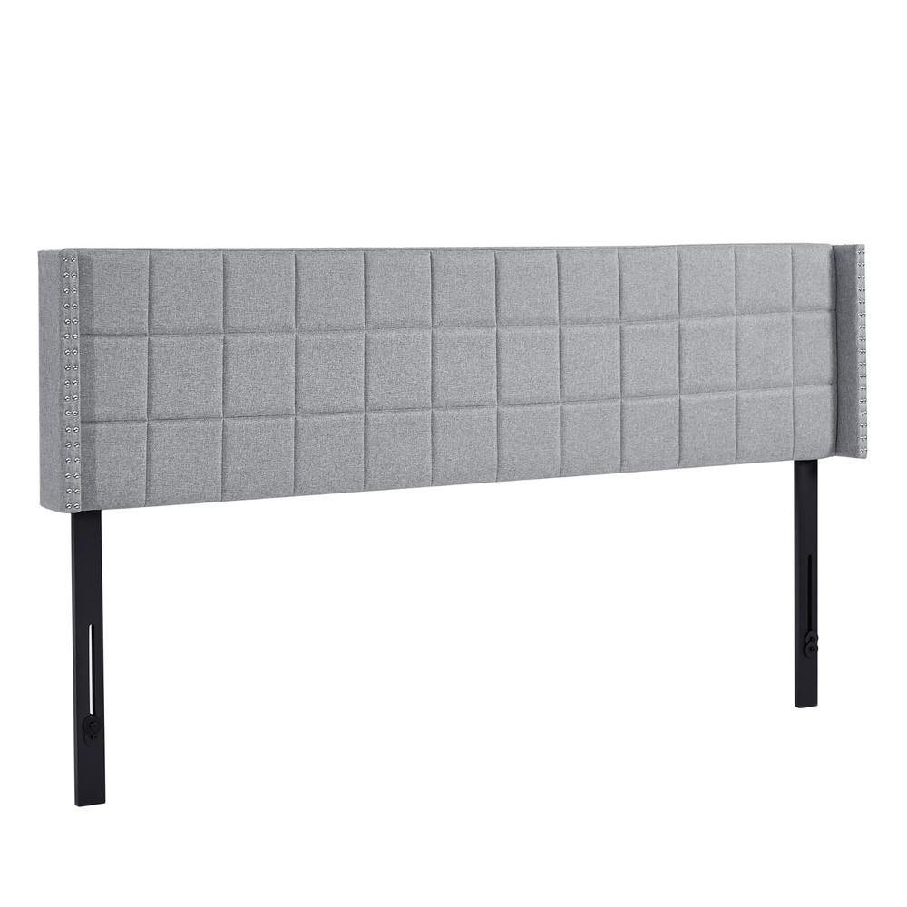 Upholstered Queen King Size Headboard Only Tufted Linen Fabric Bed Headboard