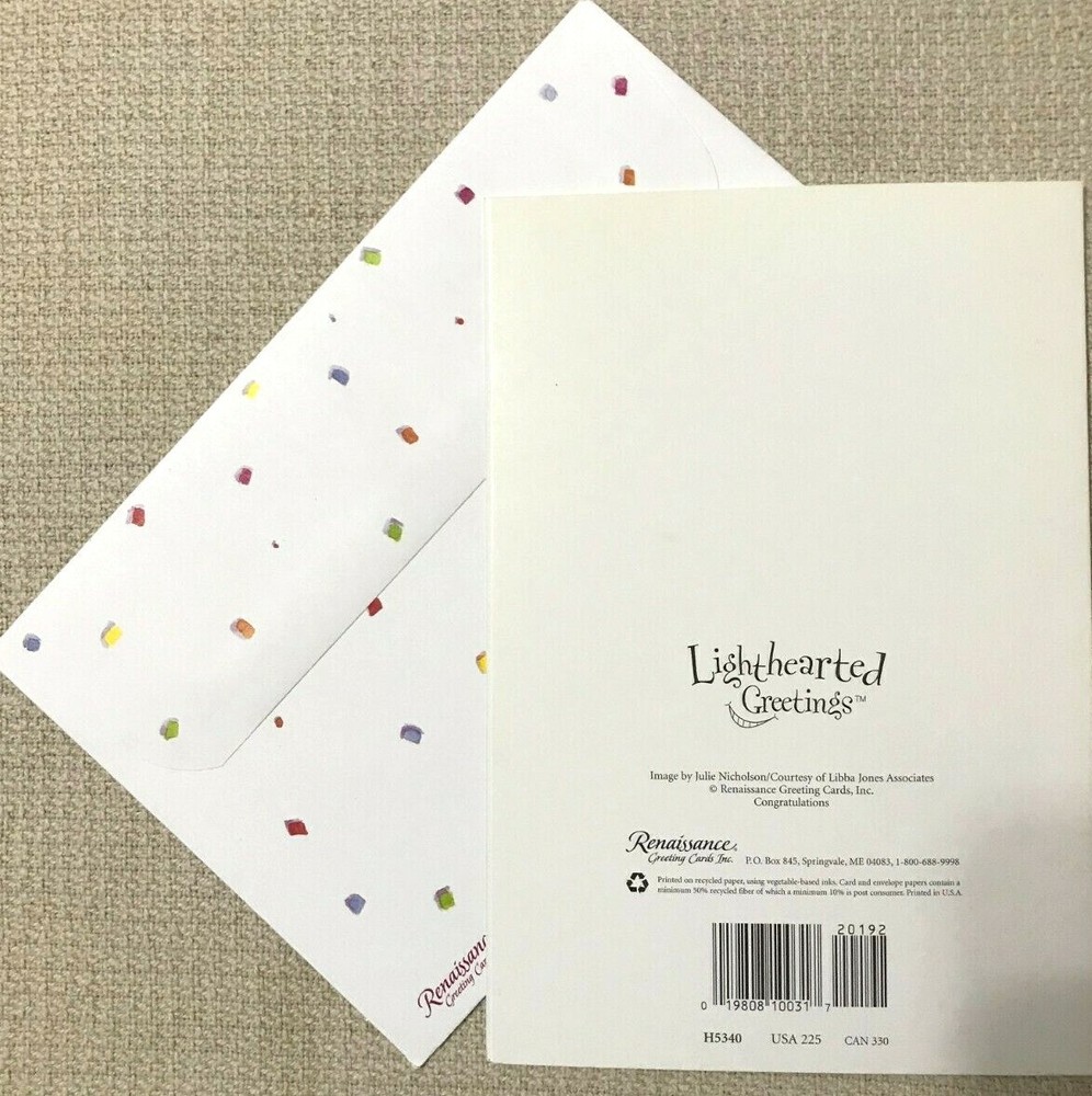 Renaissance Congratulations Greeting Card "Congratulations"- NEW (A43)