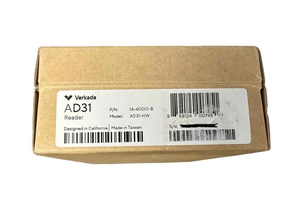NEW Verkada AD31-HW Access Control Reader 1A-40001-B