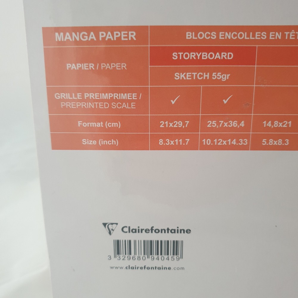 Clairefontaine Manga BD Comic Pad A4 40 Sheets