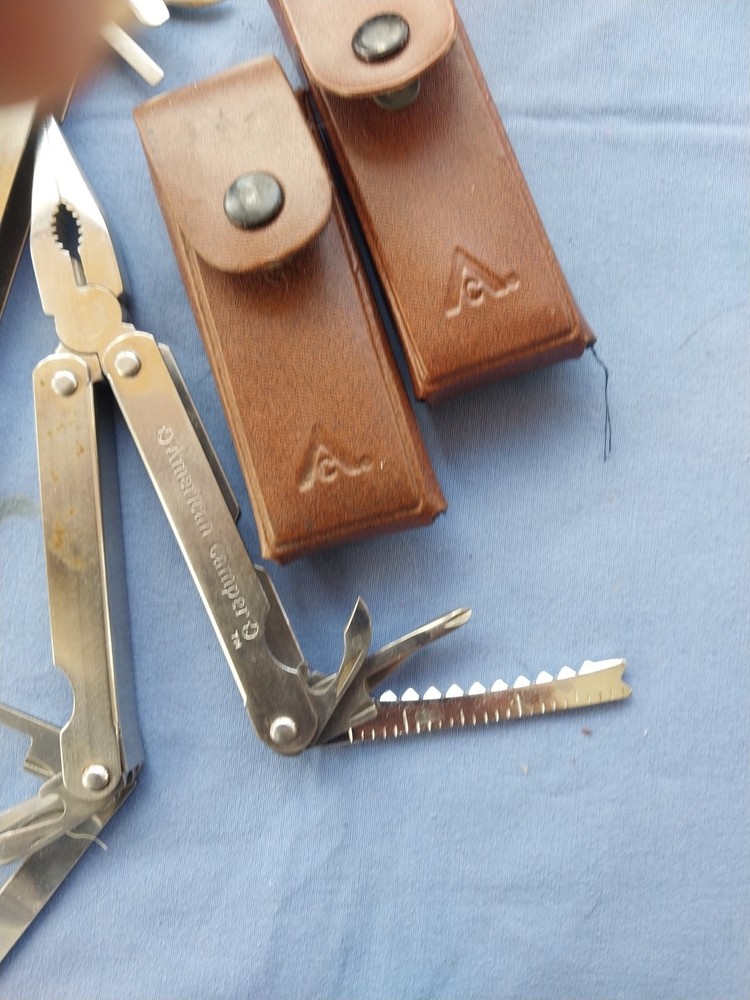 3 American camper multi tool pliers nice measuring screwdrivers
