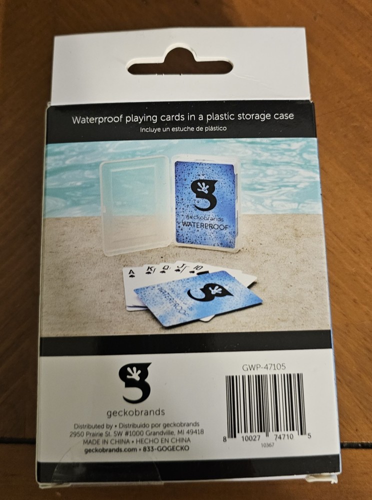 Geckobrands GWP-47105 Playing Cards, Multicolored, waterproof