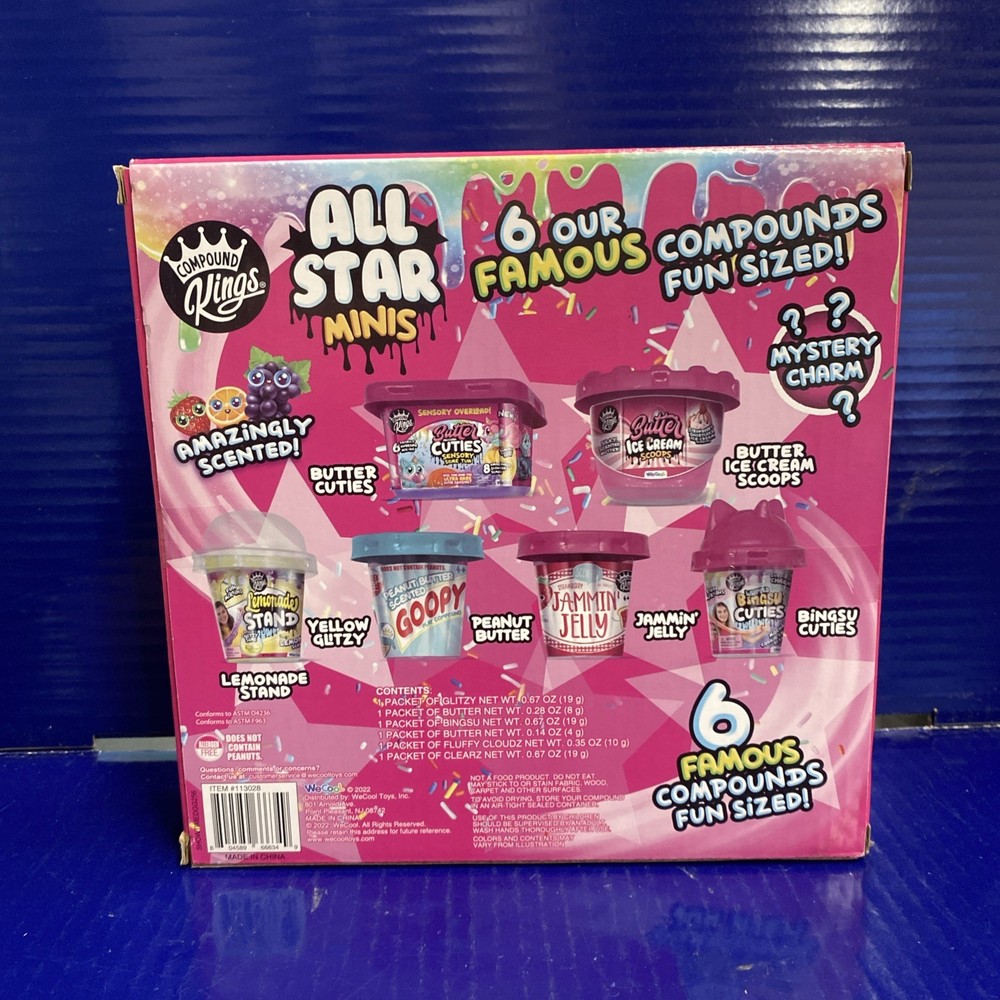 Play Compound Kings All Star 6 Minis Set Fun Sized Scented includes Charm