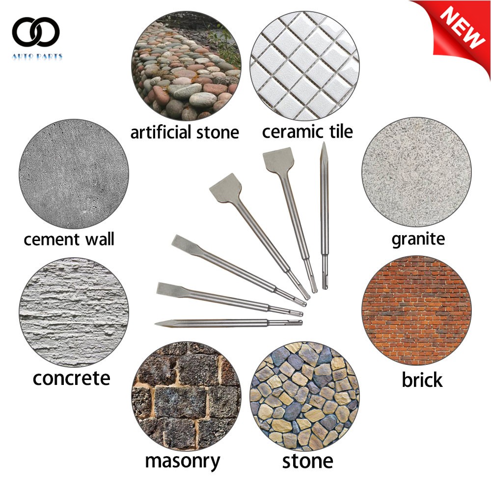 6Pcs SDS plus Chisel Set Concrete Drill Bit Set Rotary Hammer Bits High quality