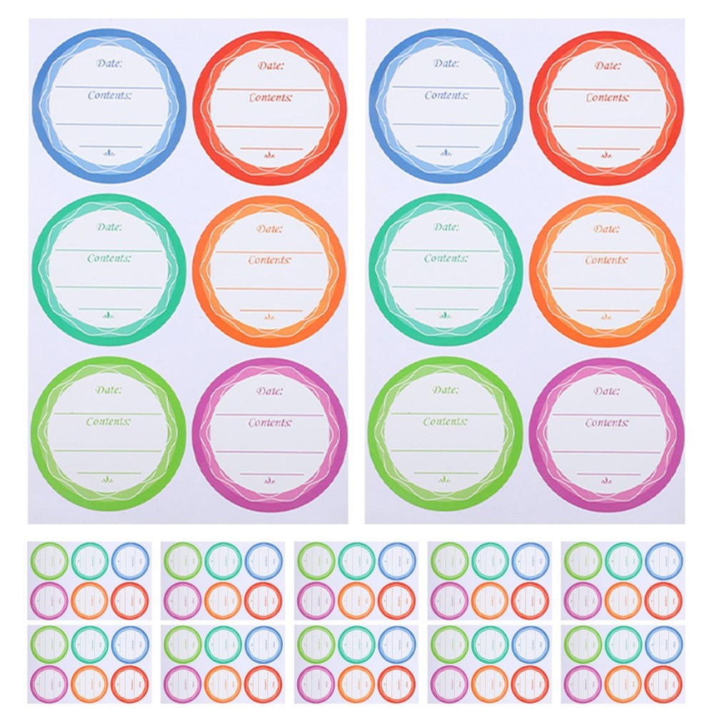 80 Sheets Glass Jar Accessories Labels Date Stickers for Kitchen