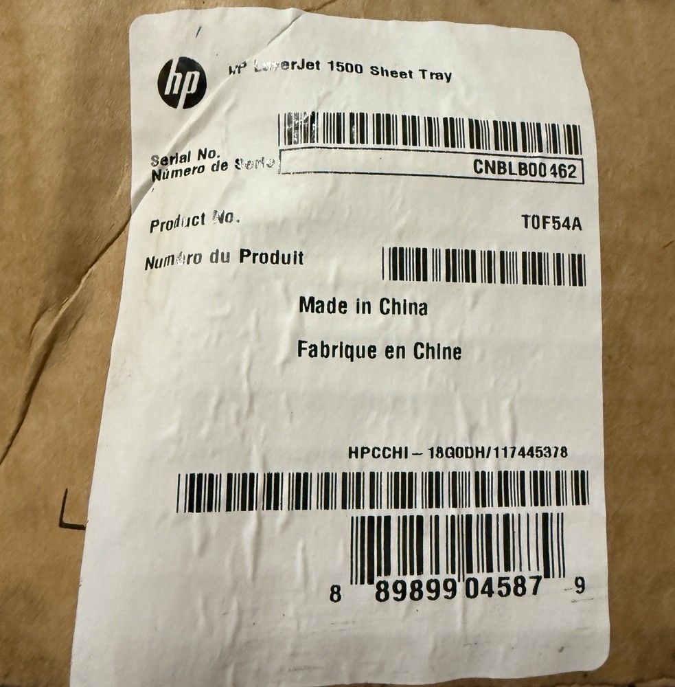 Printer Input Tray/HP LaserJet T0F54A 1500 Sheets High Capacity Input Tray