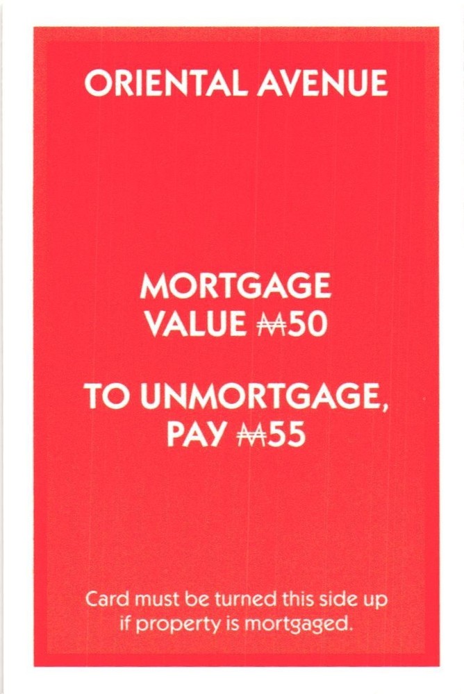 2021 Monopoly Card Oriental Avenue