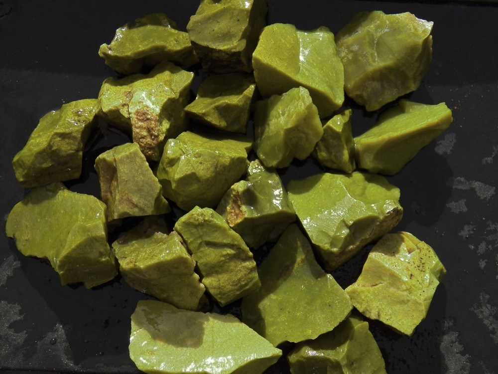 2 lb Green Opal Common Rough Tumbling Rock from Madagascar