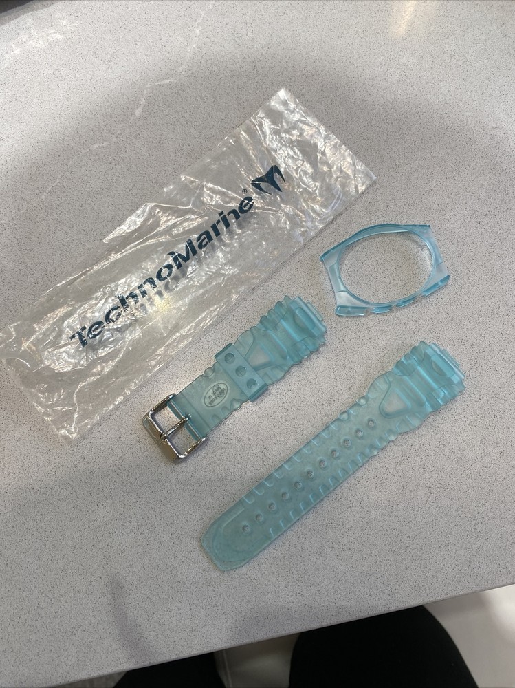 Techno Marine Yacht Chrono Genuine Full Rubber Strap, Sky Blue