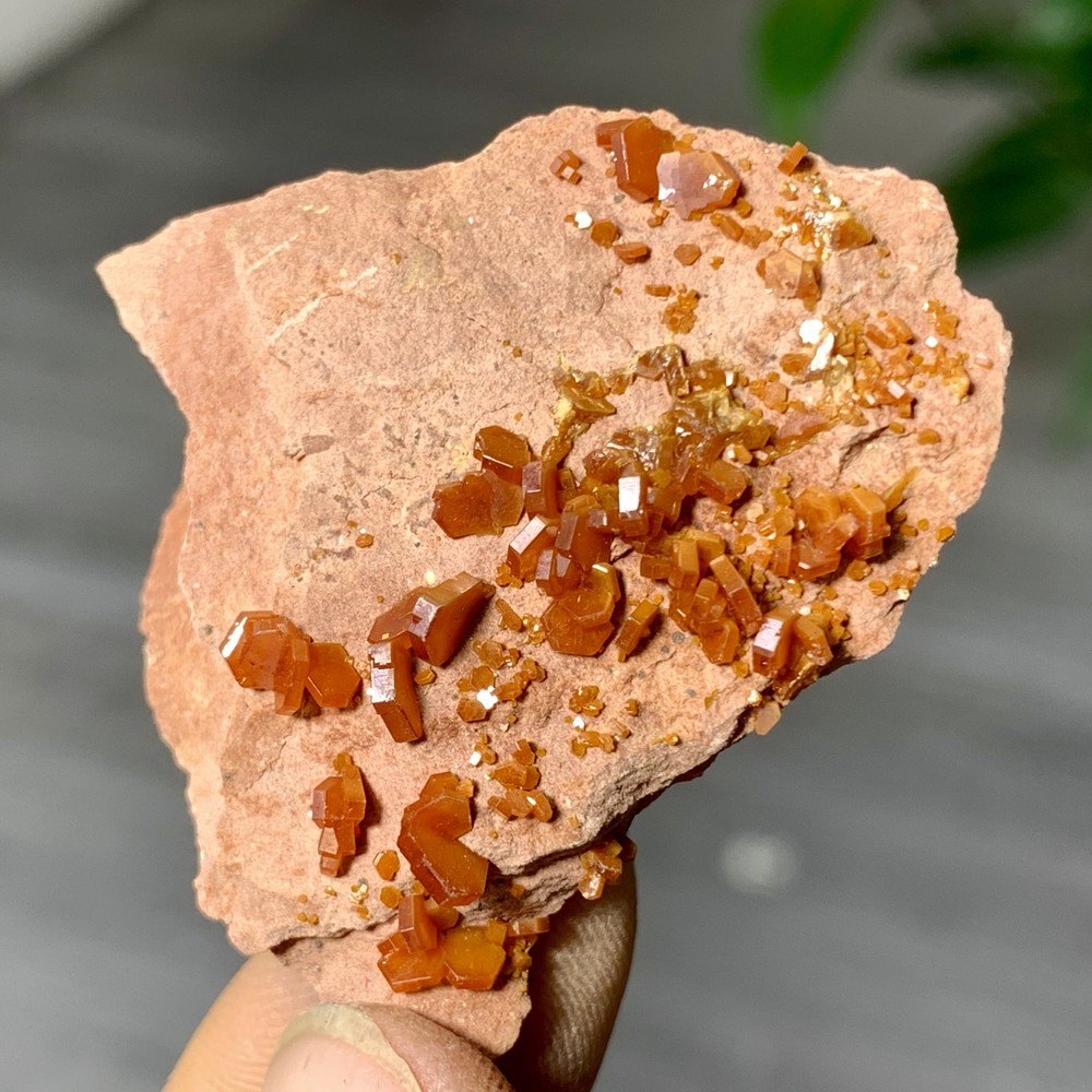 18GNatural Beautiful Vanadinite Atone Cluster Quartz Mineral SamplefromMorocco